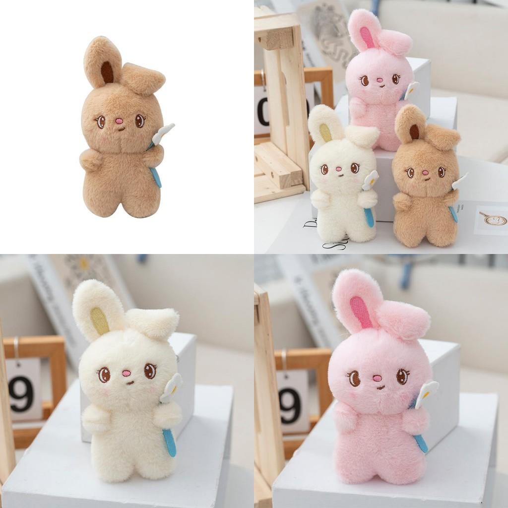 Plush Rabbit Keychain Backpack Charm With Jade Rabbit Fur Soft Stuffed Animal For Kids Travel Accessories