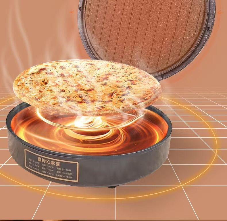 Двусторонняя электрическая сковорода-гриль и блинница с антипригарным покрытием для жарки и гриля