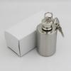1 OZ Stainless Steel Mini Hip Flask with Keychain Screw Cap Portable Alcohol Flask Liquor Whiskey Bottle Outdoor Travel Gifts