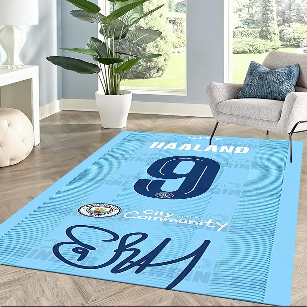 Manchester City Floor Rug Office Rug Perfect For Playrooms Foyer Living Rooms Dormitory Antislip Rug Decorate Offices