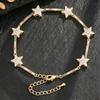 ZAKOL Multi-color Five-pointed Star Cubic Zirconia Bracelet For Women Trendy Versatile Stackable Bracelet Daily Wear Jewelry
