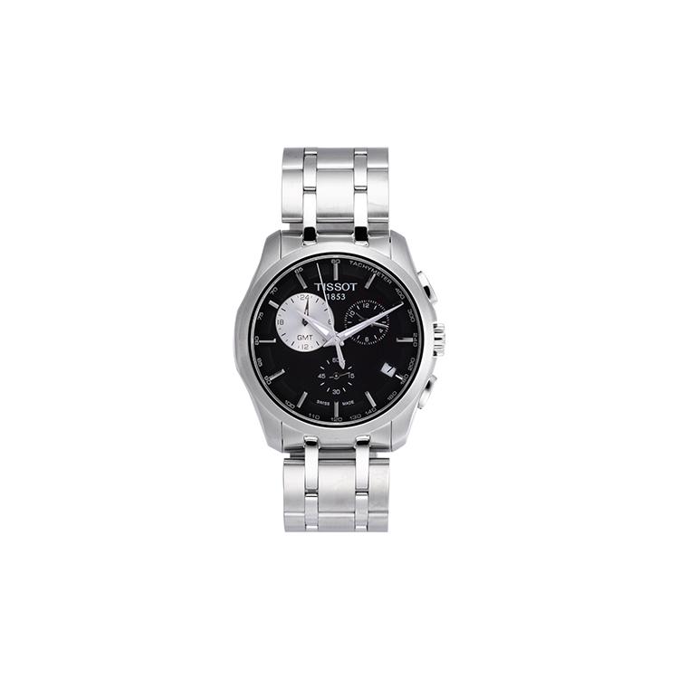 Tissot Kutu Collection Кварцевый механизм Застежка-бабочка Мужские часы Черный циферблат Корпус из нержавеющей стали T035.439.11.051.00