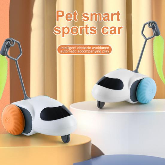 Turbo Tail Cat Teaser Автоматическая движущаяся игрушка для кошек Мышь Электрическая интерактивная игрушка для кошек Turbo Tail с перьями для домашних кошек