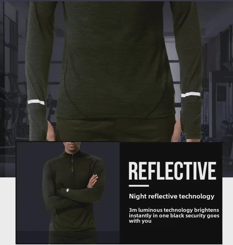 Мужская быстросохнущая спортивная рубашка с длинным рукавом для бега и баскетбола, осенне-зимний покрой