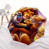 1 Auto Open Lion King, Family Themed Colorful 8-rib Portable Umbrella for Men and Women, A Compact Commuting Companion Suitable for Daily Dr