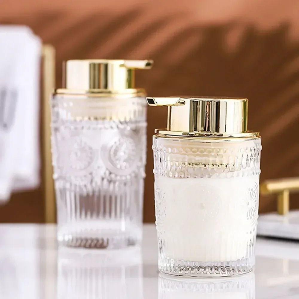 Luxury Hand Pump Foaming Bottle Refillable Lotion Dispenser Liquid Storage Container Home