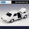 EEAO1 WELLY 1:24 Mercedes-Benz 220 Alloy Car Model Simulation Diecasts Metal Classic Retro Old Car Model Collection Childrens Toy Gift