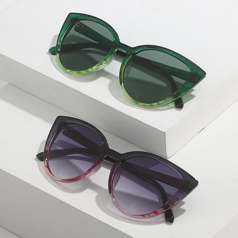 Солнцезащитные очки «кошачий глаз», простые очки, уличные солнцезащитные очки для женщин