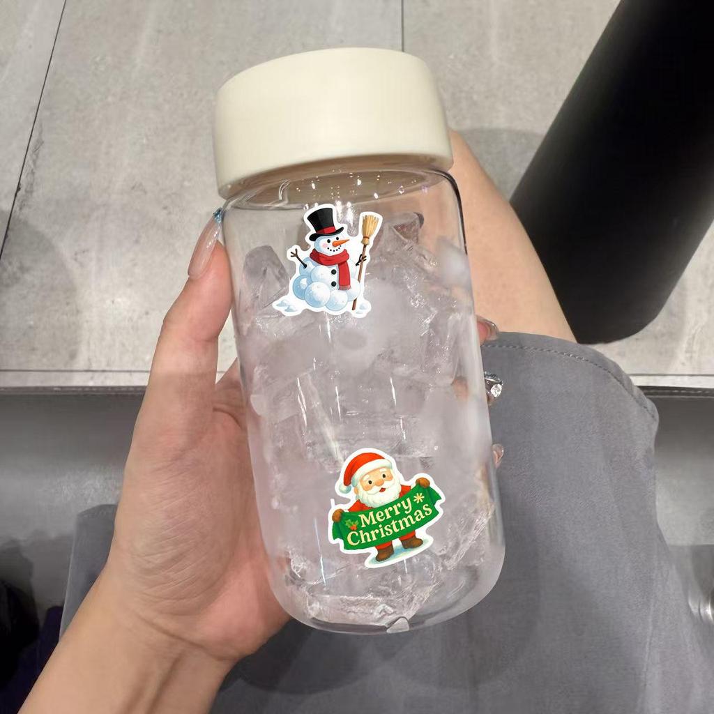 50 Cute Christmas Cartoon Waterproof Stickers for Phone Cases, Water Cups, Desktops, and Journals
