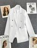 Milky White Green-Botton Suit Jacket - Korean Edition, 2024 Spring/Autumn, Women's Casual High-End Blazer