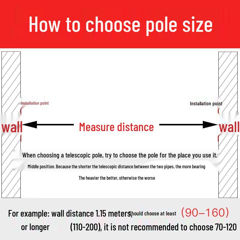GOWKE Телескопический набор штанг для душевой занавески из нержавеющей стали, без сверления