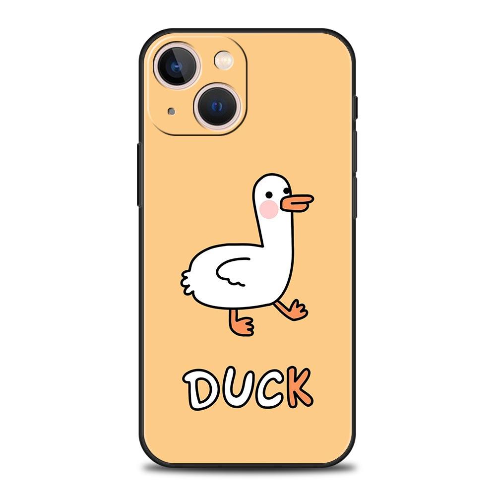 Cartoon Duck Goose Game Luxury Phone Case For iPhone 15 14 13 12 Mini 11 Pro Max XS X XR SE 7 8 Plus Soft Silicone Black Cover