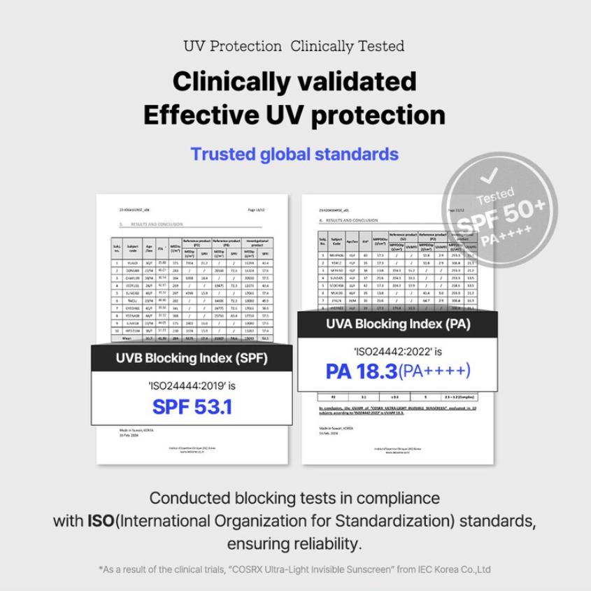 COSRX Ультралегкий невидимый солнцезащитный крем SPF50+ PA++++ 50 мл Suncare