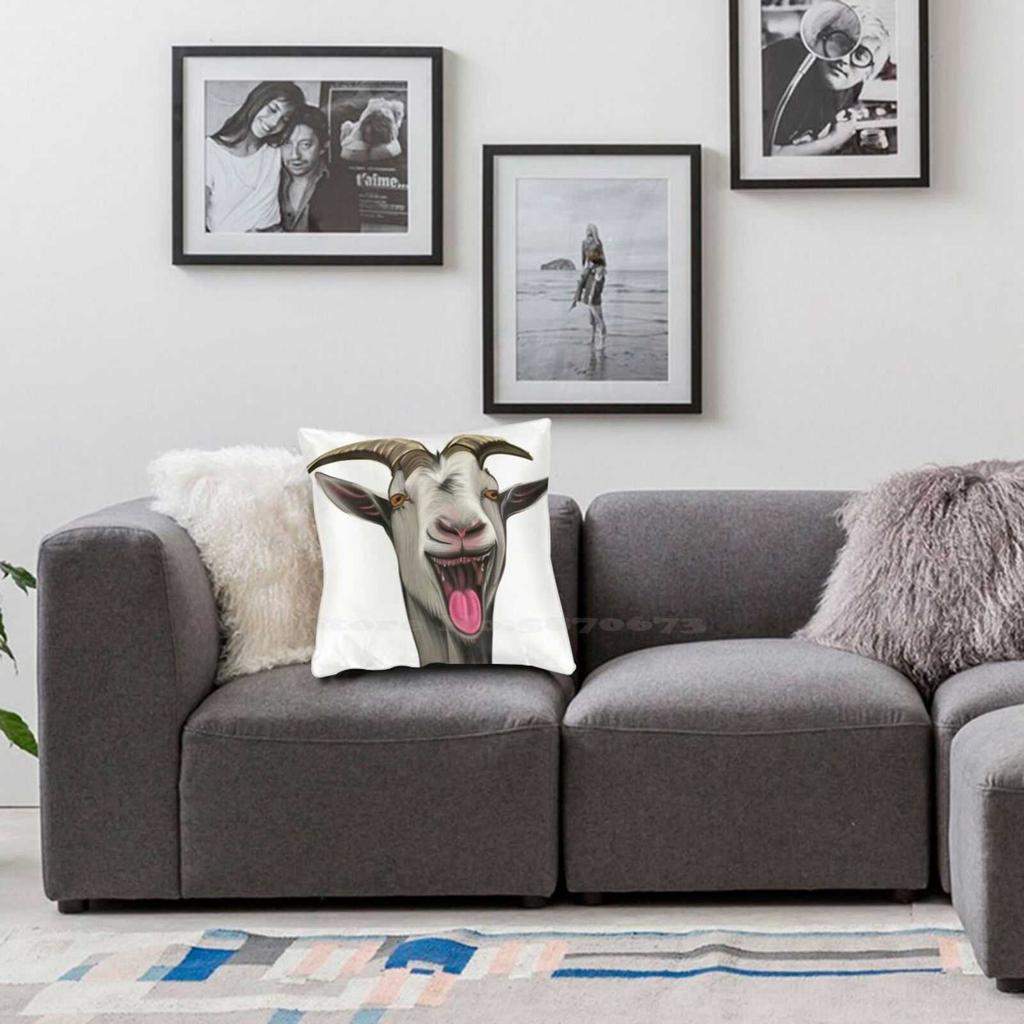 Goat Simulator Classic Soft Comfortable Pillowcase Goatsimulator Goat Simulator Simulate Games Headshot Big Tongue Tending