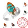Кольцо из стерлингового серебра 925 пробы Женское с драгоценным камнем Ручной работы Ювелирное изделие Подарок на день рождения Мукаит Монтанский агат Моховой агат Спиральная раковина Родонит Глаз Шивы Заявление