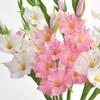 White Artificial Gladiolus Branches Purple Floral Art Branches PU Fake Flowers  Wedding