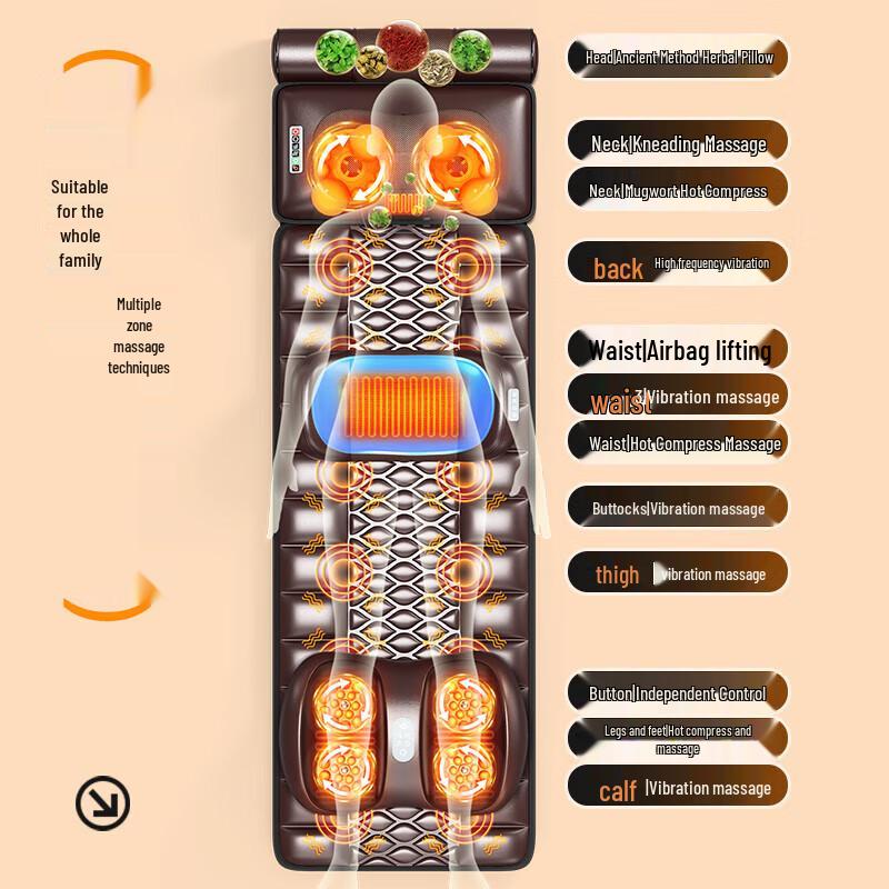 Aux GL-36 Многофункциональный массажный коврик для всего тела Штепсель CN (адаптер в комплекте)