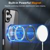 For iPhone 16 Plus Case Compatible with MagSafe Rotatable Ring Kickstand TPU+PC Phone Cover
