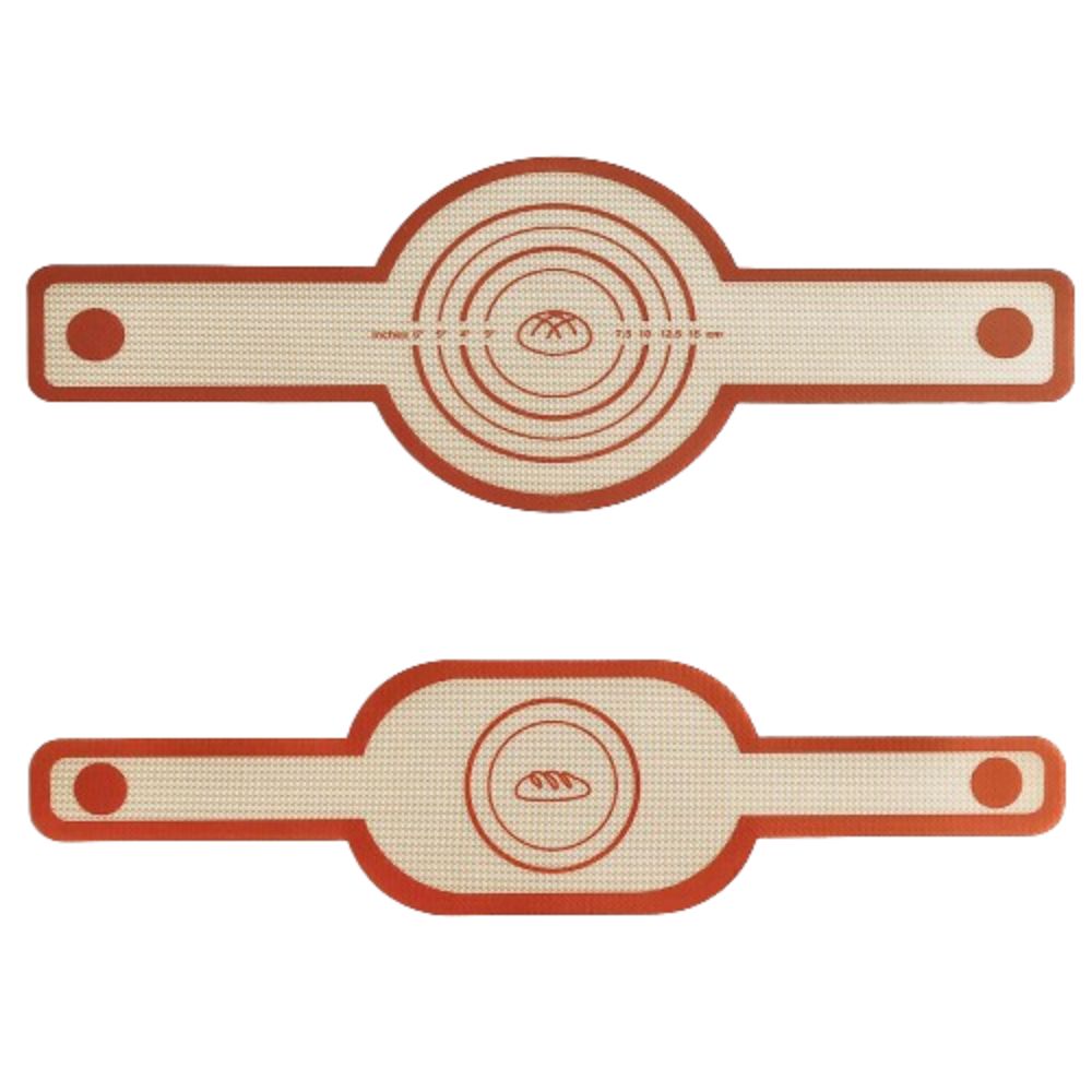 2Pcs Silicone Baking Mat Set Non-Stick Dough Transfer Mat Liner Bread Sling Kitchen Baking Tools