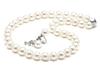 Ma Genuine Pearl Necklace and Earrings Set Pierced Earrings for Formal Extra Thick Keeper Quality Guarantee [Tsuyata Ururu] (or Set) Occasions, White,