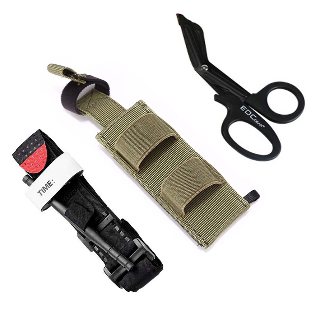 Тактическая подсумка Molle для жгута, держатель для ножниц, EDC-кейс, для охоты, исследования, экстренная, с ремнем для быстрой остановки кровотечения, аптечки