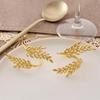 Stylish Gold Wheat Metal Leaf Napkin Rings Enhance Your Harvest Table Decor