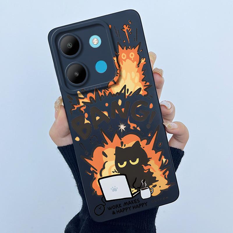 Для Infinix Smart7 X6515 Smart 7 HD X6516 Чехол Мягкий Силиконовый Чехол для Телефона Сладкий Рисунок Защитный Чехол Расписная Задняя Крышка