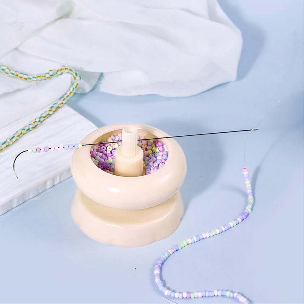 Bead Spinner for Jewelry Making, Effortless Rotating Wooden Clay Bead Spinner, Beading Supplies for Making Waist,Bracelets, Necklace