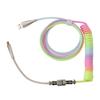 Игровой клавиатурный кабель Градиентный цвет RGB Светящийся Настраиваемая механическая клавиатура Выдвижной USB C Витой пружинный кабель Тип