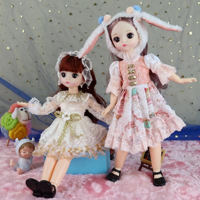 Мини-подвижная кукла 30 см, игрушка для девочек, 3D большие глаза, BJD, полная одежда принцессы, коллекция платьев, детская кукла в подарок