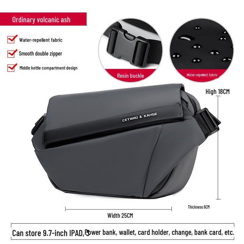 Мужская функциональная велосипедная сумка на грудь: Повседневный мессенджер для телефона, ключей и многого другого