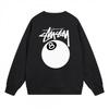 Unisex Streetwear Letter Print Fleece Cotton Sweatshirt Loose Fit Round Neck Long Sleeve Winter Daily Wear