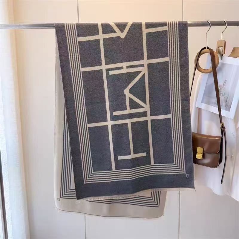 Feifei Imitation Cashmere Versatile Air Conditioner Shawl Shawl Shawl Silk Scarf Long Scarf Camellia