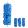 Декоративный текстурный валик с резиновым узором для настенной мебели, ткани, одеял, синего цвета