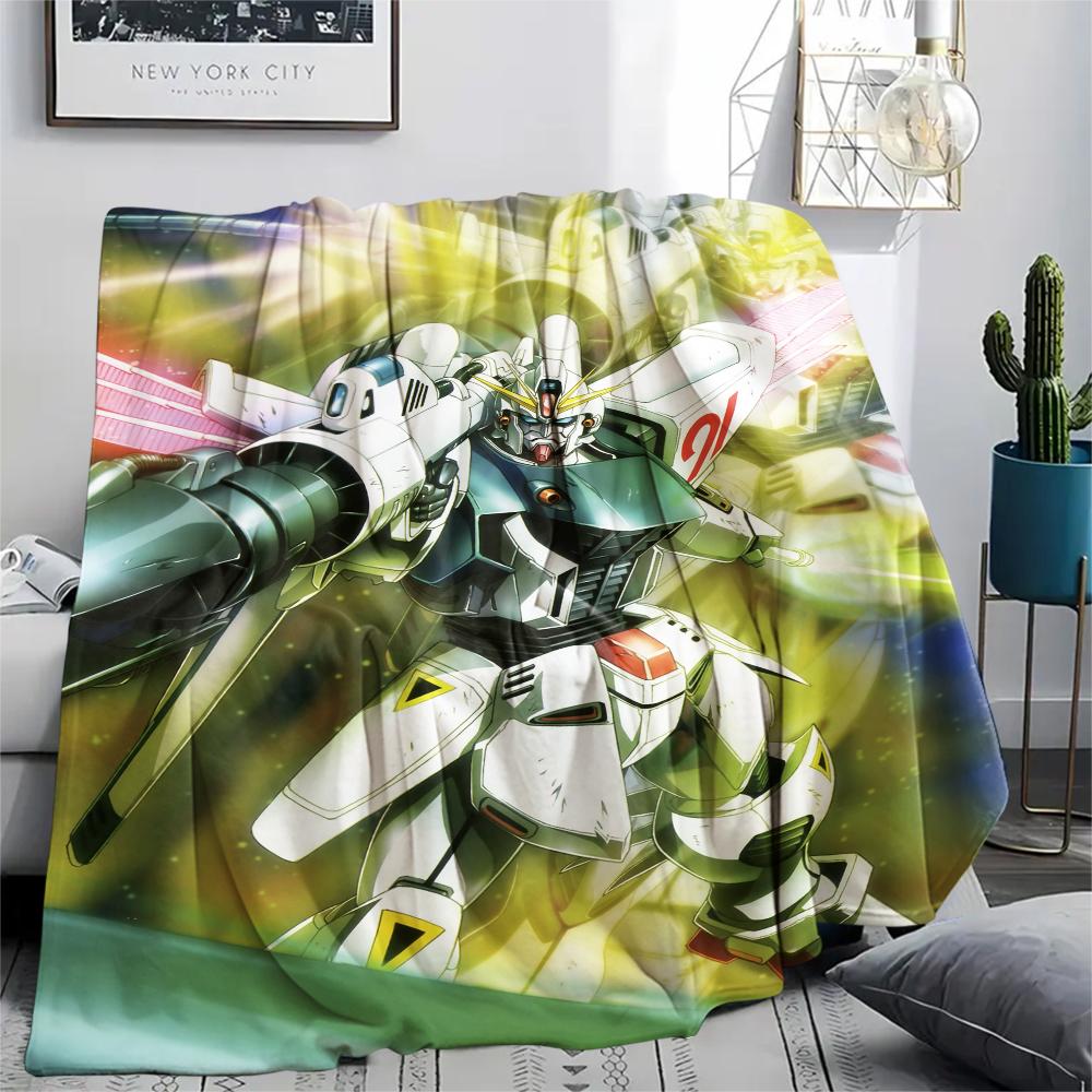 Mobile Suit Gundam Mecha Squad Blanket, Soft Throw for Bedroom, Perfect Gift for Anime Enthusiasts.chl
