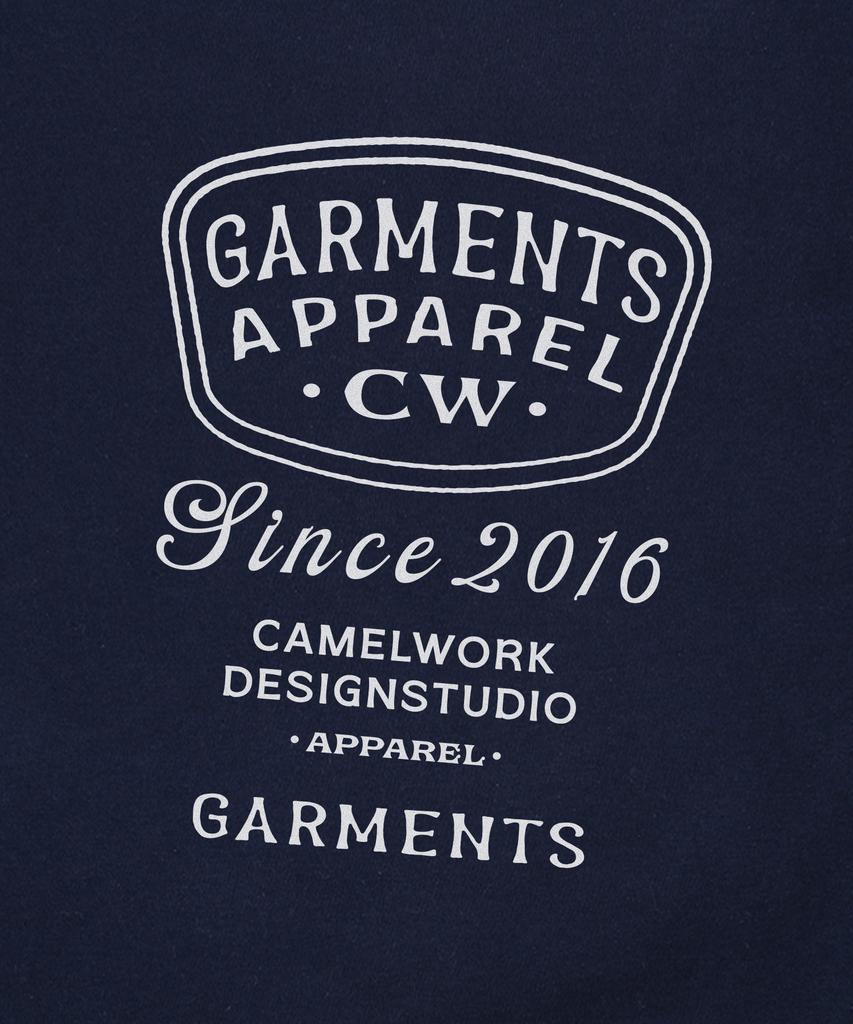 CAMEL WORK Короткая футболка с буквенным принтом в стиле бейсбол (военно-морской флот)