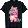 Гиппопотам в костюме единорога для девочек детей Футболка с гиппопотамом