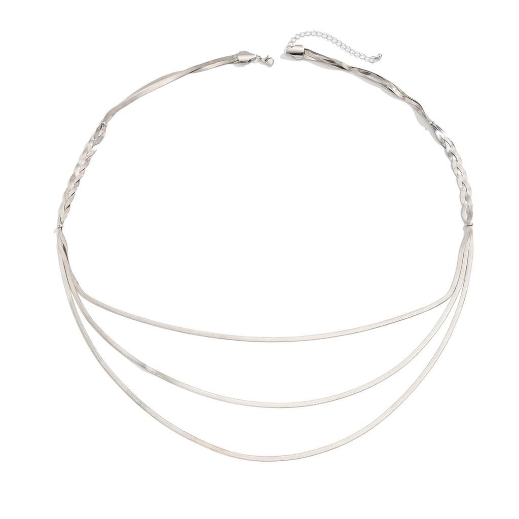 Набор цепочек с кисточками в виде змеиной кости в стиле панк, простые многослойные длинные ожерелья, модные металлические вечерние универсальные, подходят для женщин