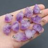 6Pcs, Raw Amethyst Pendant, Irregular Natural Crystal Jewelry for Women & Teens | Spiritual Healing, Anxiety Relief Gifts | Boho 2025 (Viral TikTok)