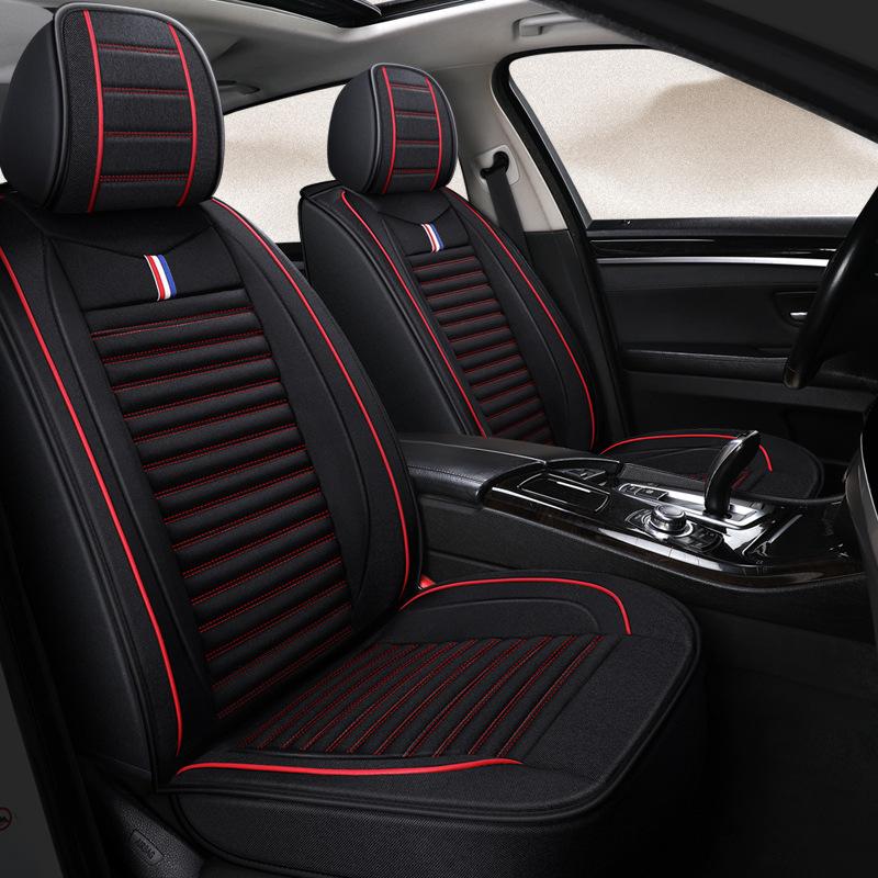 1 шт. Улучшенный прочный дышащий нескользящий всесезонный универсальный протектор Подушка на переднее сиденье Роскошная льняная накидка на переднее сиденье