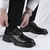 Leather Shoes Men's Brock British Dress Business Senior Sense Leather Height Increase Interview Work Shoes Wedding Groom Shoes