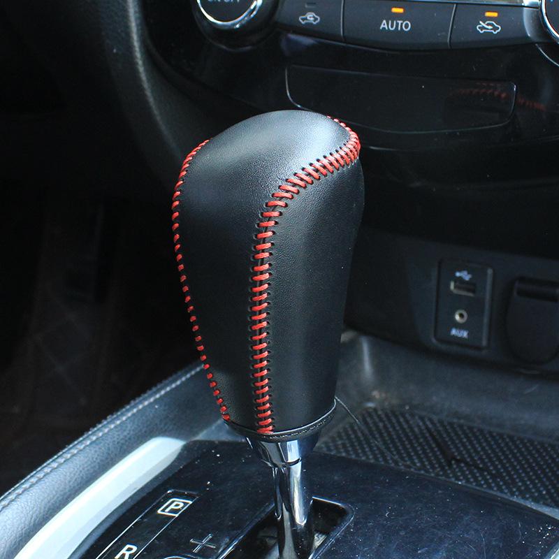 Автомобильная ручка переключения передач, чехол для Nissan Qashqai 2016-2018 X-trail 2014-Murano 2014-2022, кожаная ручка переключения передач