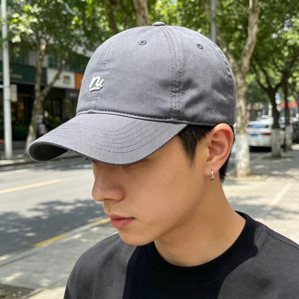 Baseball cap children spring and summer soft top cap men's simple letters show face students versatile sun hat