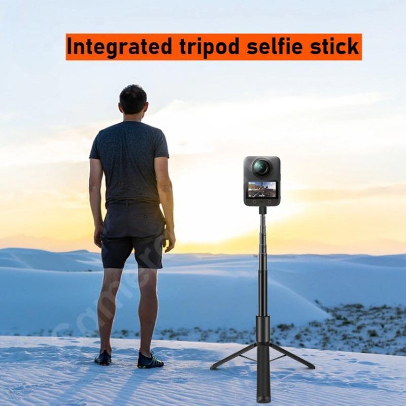 For DJI Osmo 360 2-in-1 Invisible Selfie Stick + Tripod Extendable 1/4 Screw Metal Selfie Rod For Insta360 X5 X4 X3 DJI Osmo 360