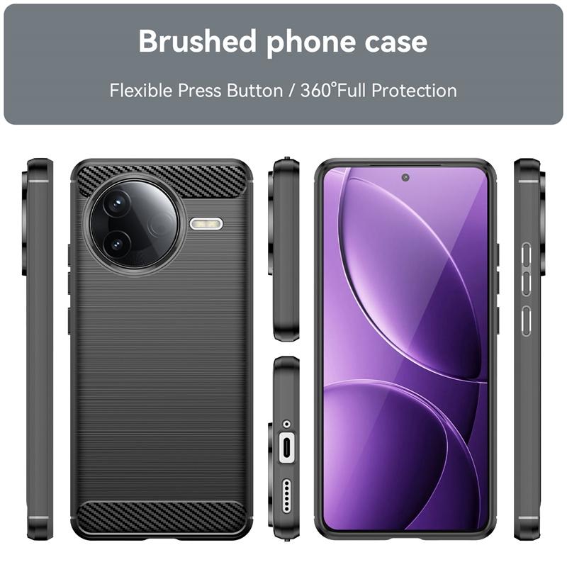 Ударопрочный чехол из углеродного волокна для Xiaomi Poco F7 Ultra Pro Мягкая резиновая защитная крышка из ТПУ для PocoF7 Pro Pocco Poko Little F7Ultra