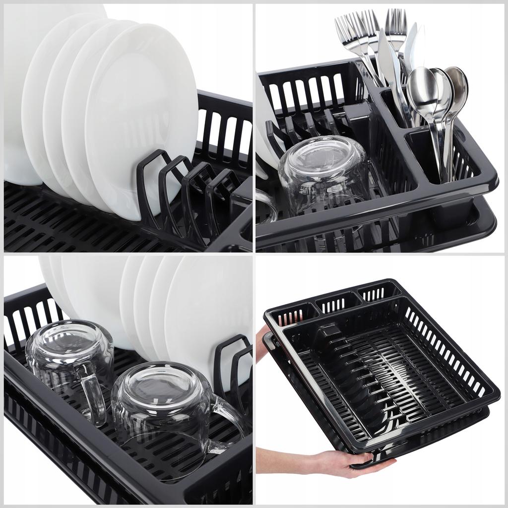 KADAX Сушилка для посуды Подставка для столовых приборов Поддон Одноуровневая