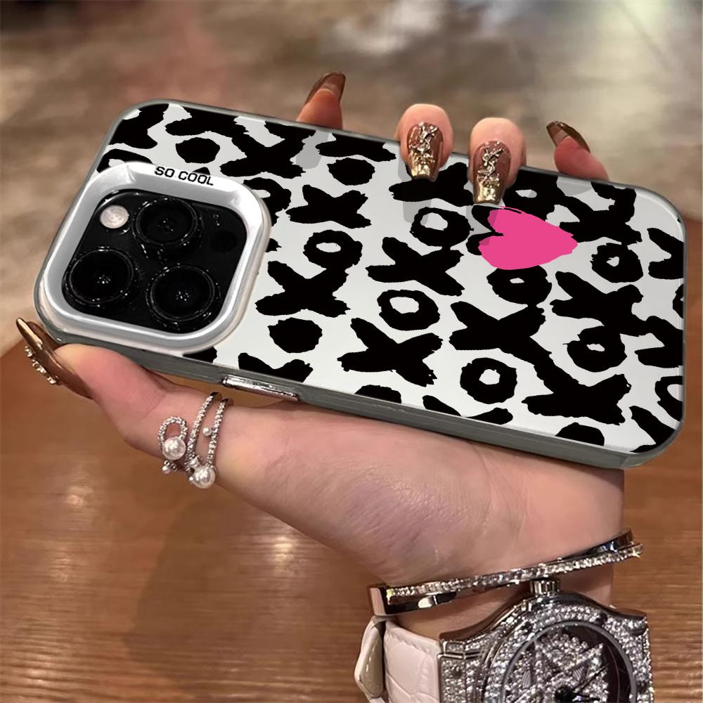 Чехол XOXO с леопардовым принтом для iPhone 17 16 11 Pro Max Чехлы iPhone 11 12 13 ProMax 14 15 16E 7 8 Plus 17Air XS XR Ударопрочный чехол