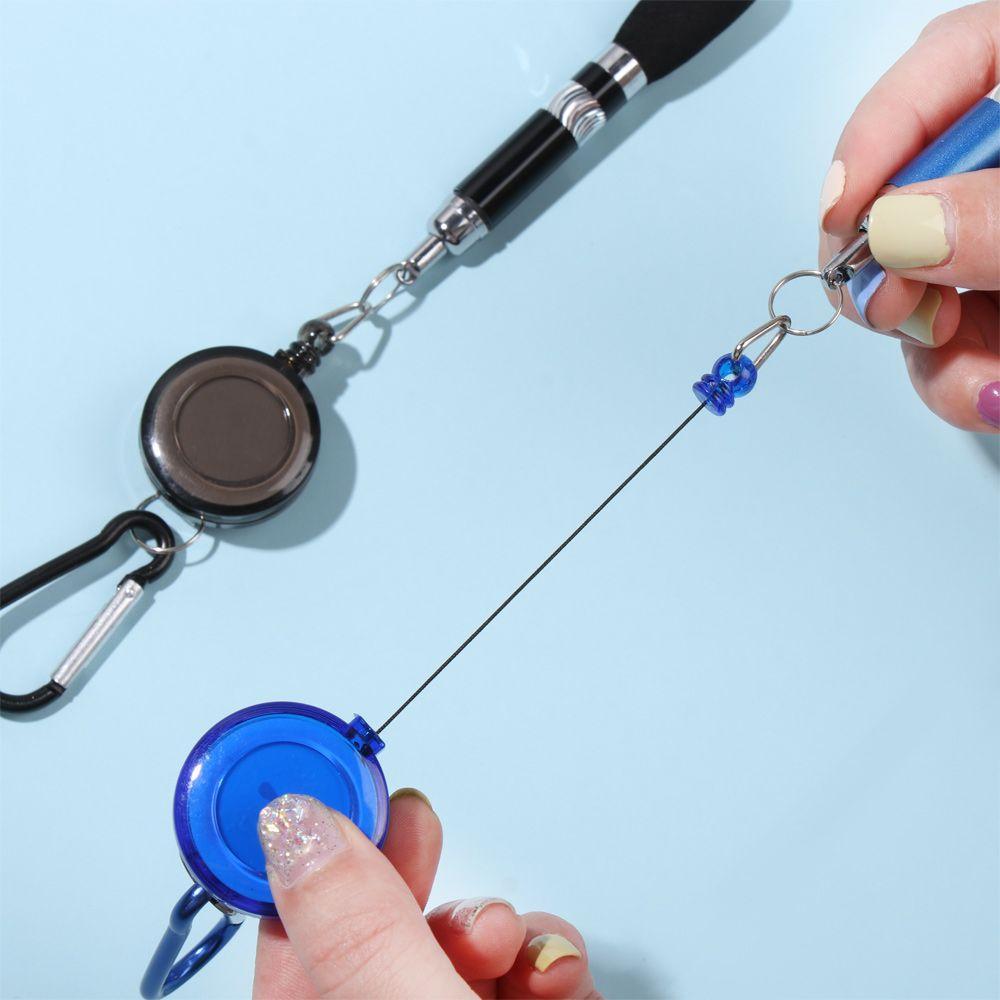 Pull Rope Stationery Ring Lanyard Neutral Pen Writing Tools Ballpoint Pen Easy Pull Buckle Pen