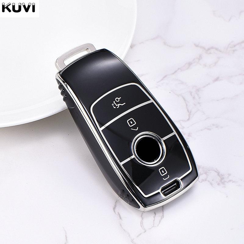 Крышка-чехол из углеродного волокна ABS для корпуса брелока автомобиля Mercedes Benz A C E S G Class Glc Cle Cla Glb Gls W177 W205 W213 W222 X167