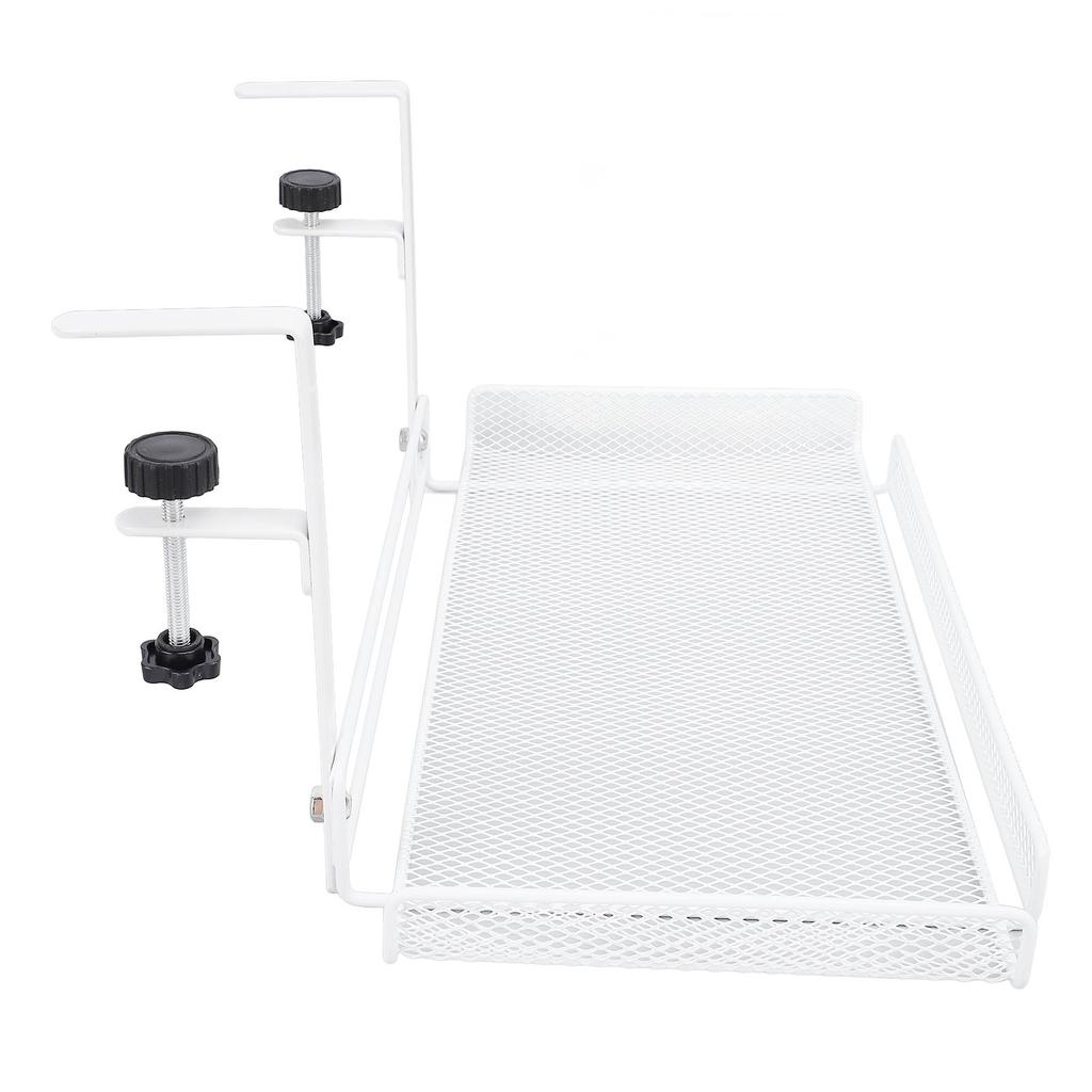 Under Desk Clamp On Storage Shelf Basket Cable Management Tray for Wire Router Power Strip